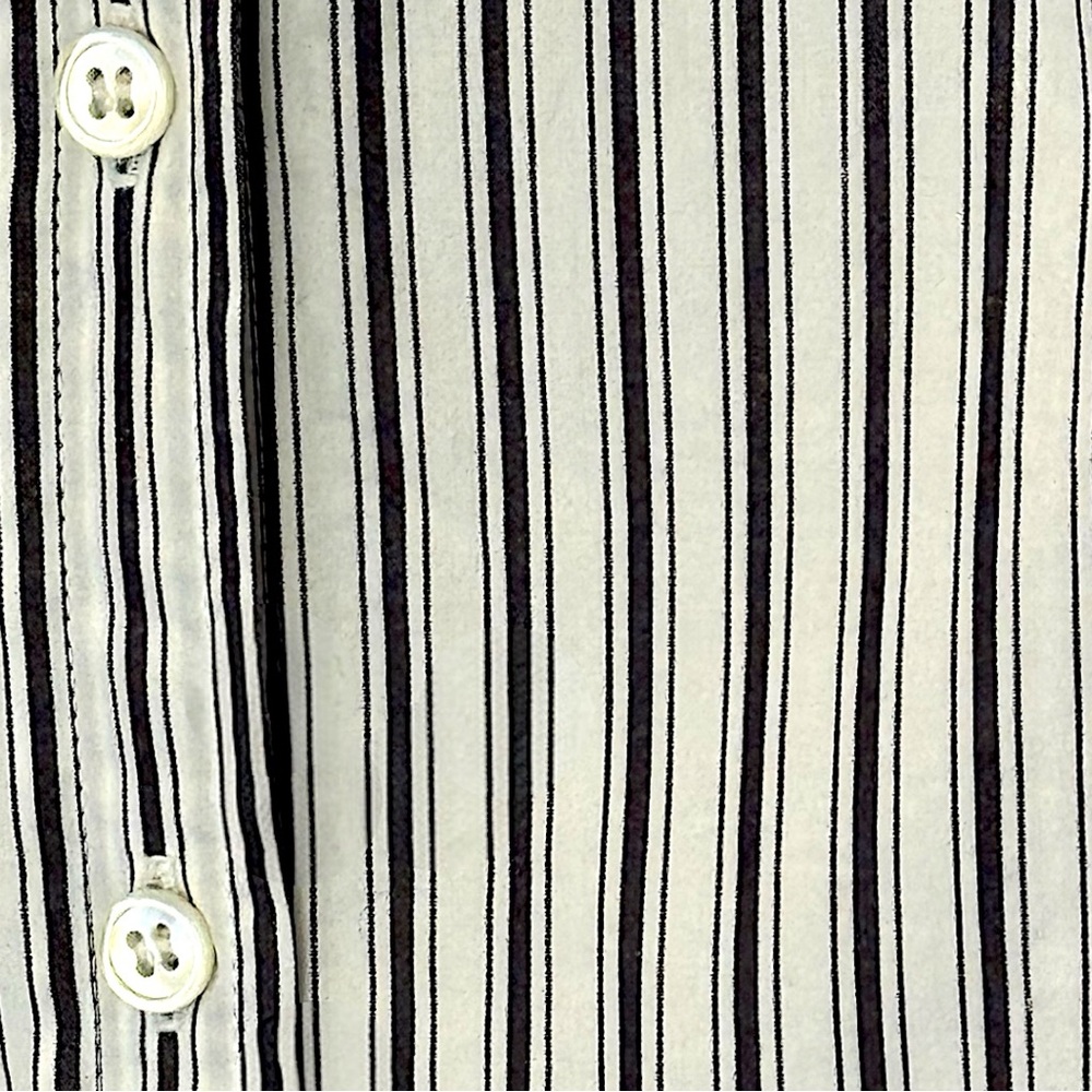 Like New 🌸 J Crew Navy and White Striped Button-Down Shirt Slim Fit, Kathryn Cut - Picture 11 of 17